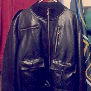Authentic LV leather coat size large.